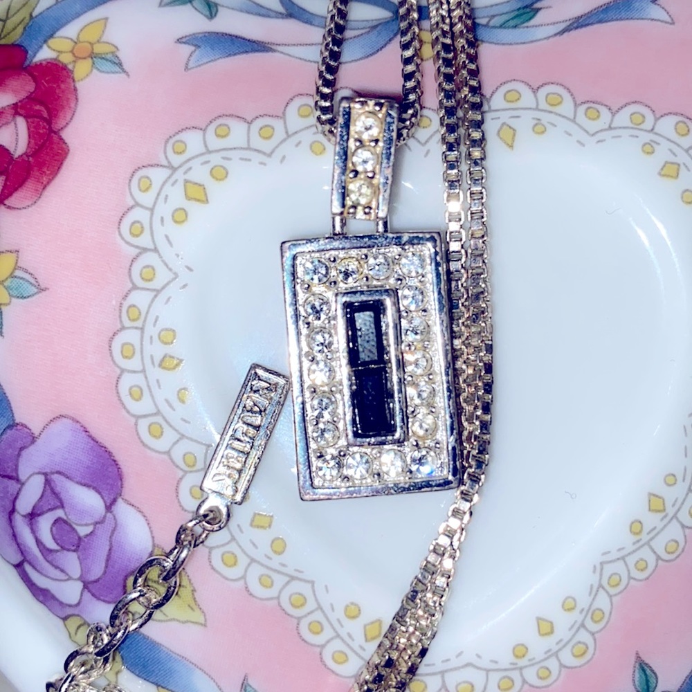 Vintage Napier Black Stone Necklace